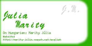 julia marity business card